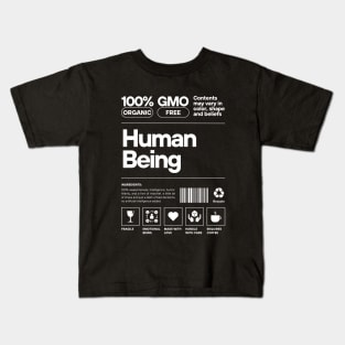 Human Being Label Typography Kids T-Shirt